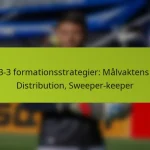 1-3-3-3 formationsstrategier: Målvaktens roll, Distribution, Sweeper-keeper