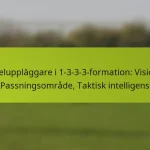 Speluppläggare i 1-3-3-3-formation: Vision, Passningsområde, Taktisk intelligens
