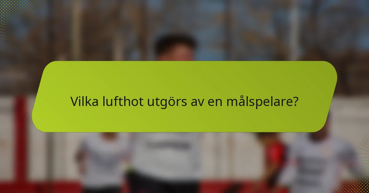 Vilka lufthot utgörs av en målspelare?